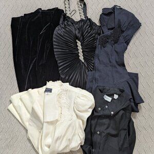Vintage Black & White Dress Shirt Jacket Resellers Bundle